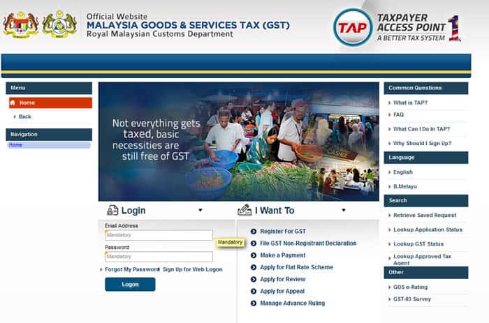 how to pay gst online malaysia
