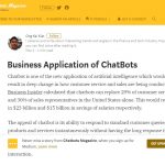 Chat bots Magazine Business Application