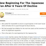 New Beginning For The Japanese Yen After 6 Years Of Decline