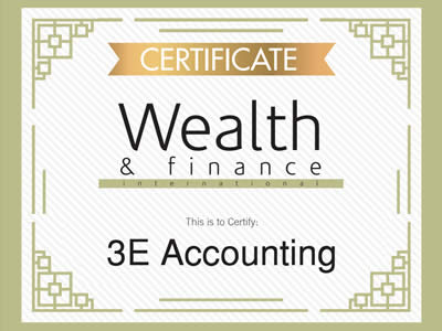 3E Accounting Bagged “Leading Accounting Services Provider of the Year” by Wealth & Finance International