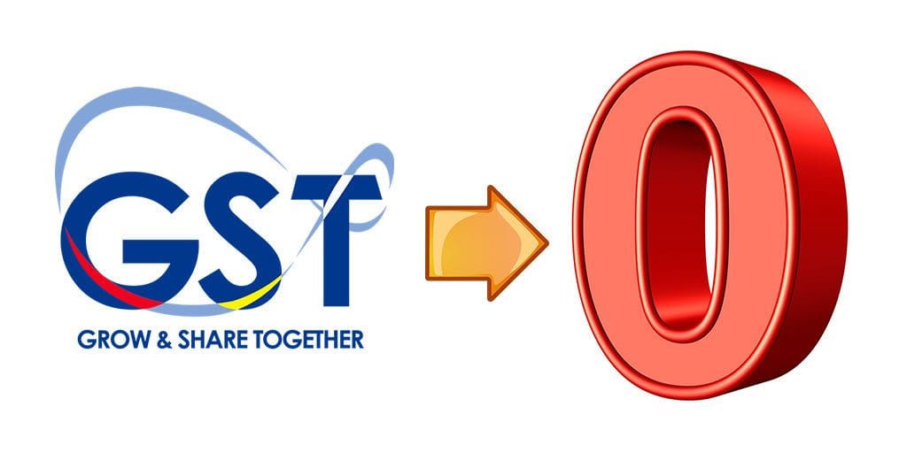 Malaysia GST Reduced to Zero