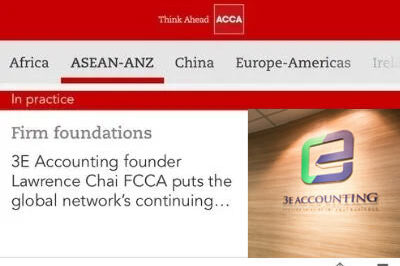 ACCA Accounting and Business Magazine Features 3E Accounting Founder Lawrence ACCA Accounting and Business Magazine Features 3E Accounting Founder Lawrence