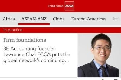 ACCA Accounting and Business Magazine Features 3E Accounting Founder Lawrence