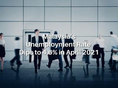 Malaysia’s Unemployment Rate Dips to 4.6% in April 2021