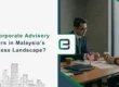Business meeting with Malaysian flag symbolizing corporate advisory.